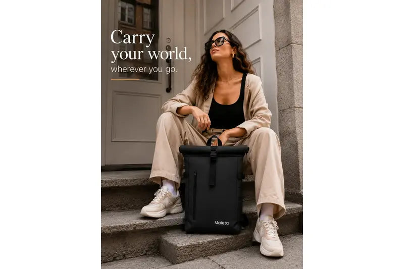 Best Laptop Backpack for Monsoon Season in India (2026) – Why the MALETA Rolltop Backpack is the Smart Choice