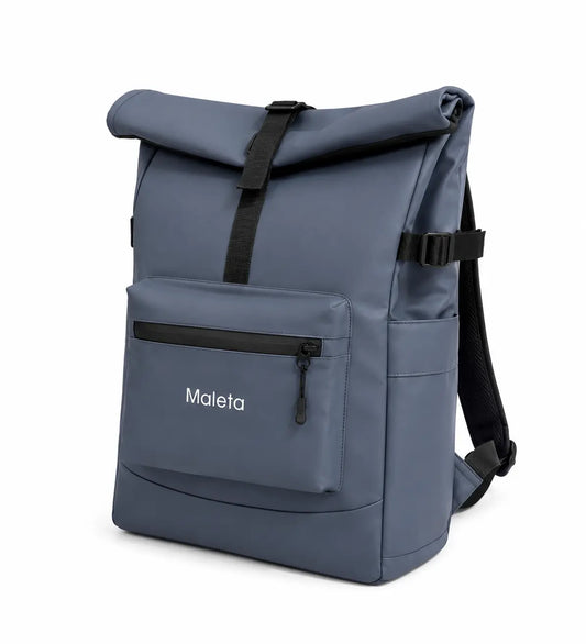 Rolltop Laptop Backpack Blue