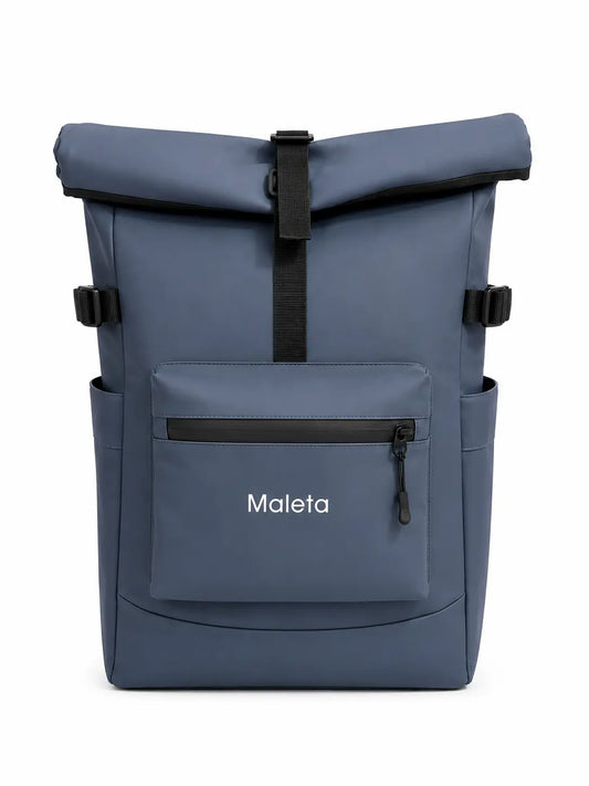 Rolltop Laptop Backpack Blue