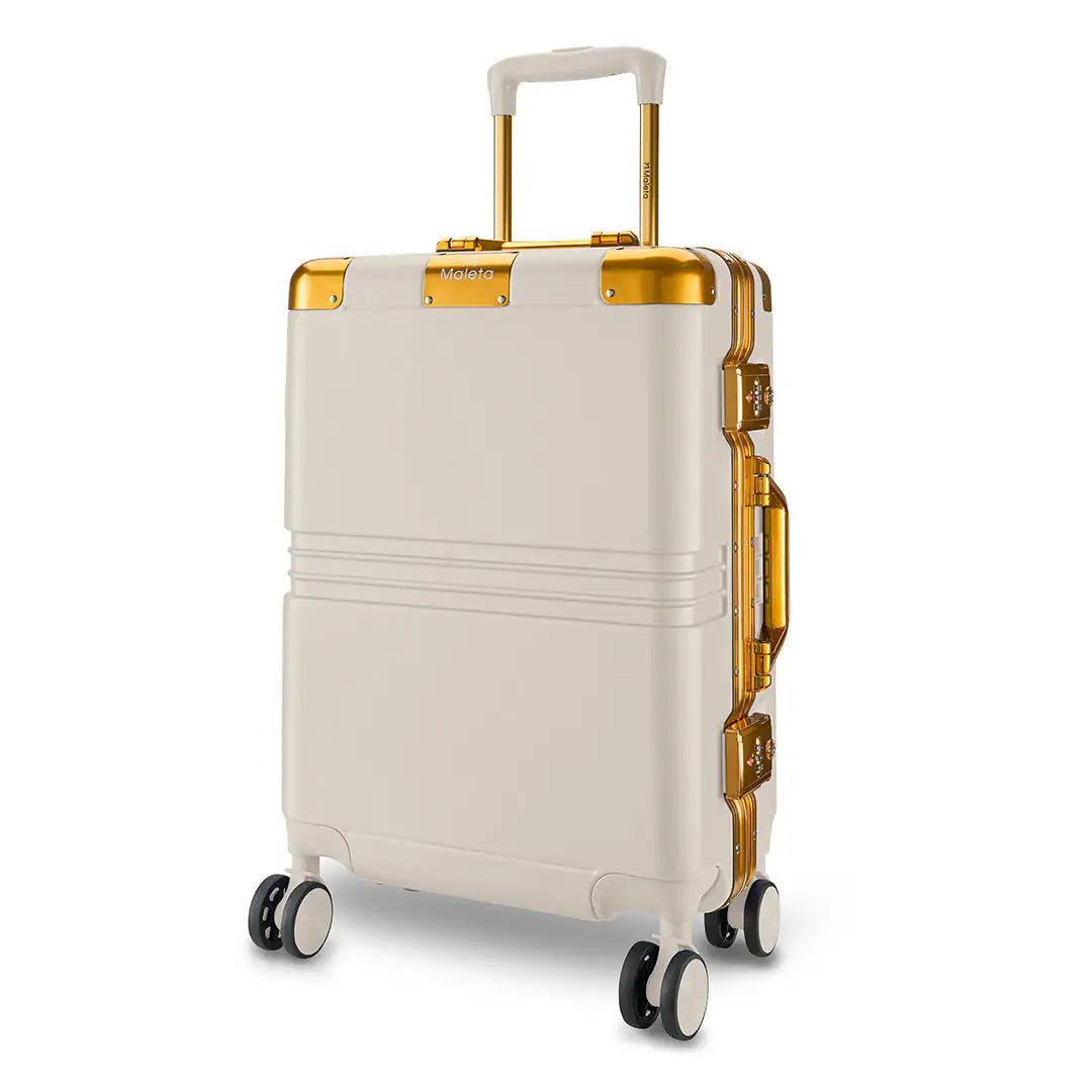 Gold-Trolley bag-White-Cabin-Maleta