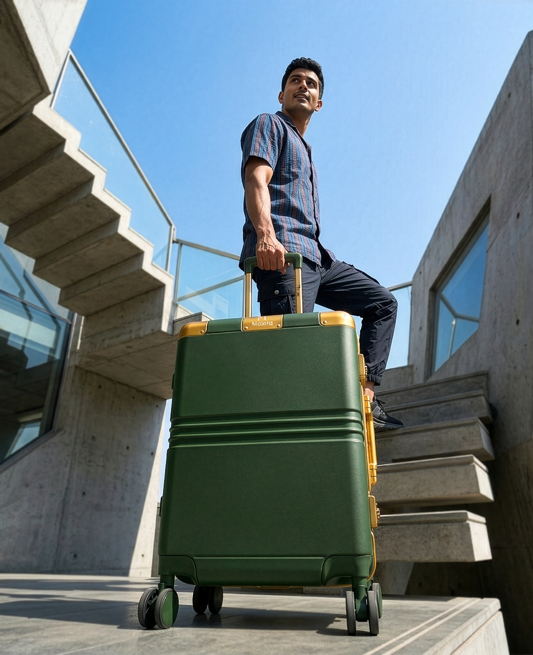 Maleta Gold aluminium frame bag